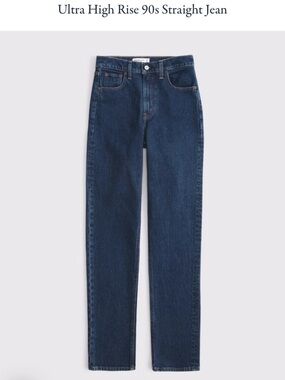 Abercrombie & Fitch 90’s Straight Ultra High Rise Jeans Womens 28x30 Dark Wash